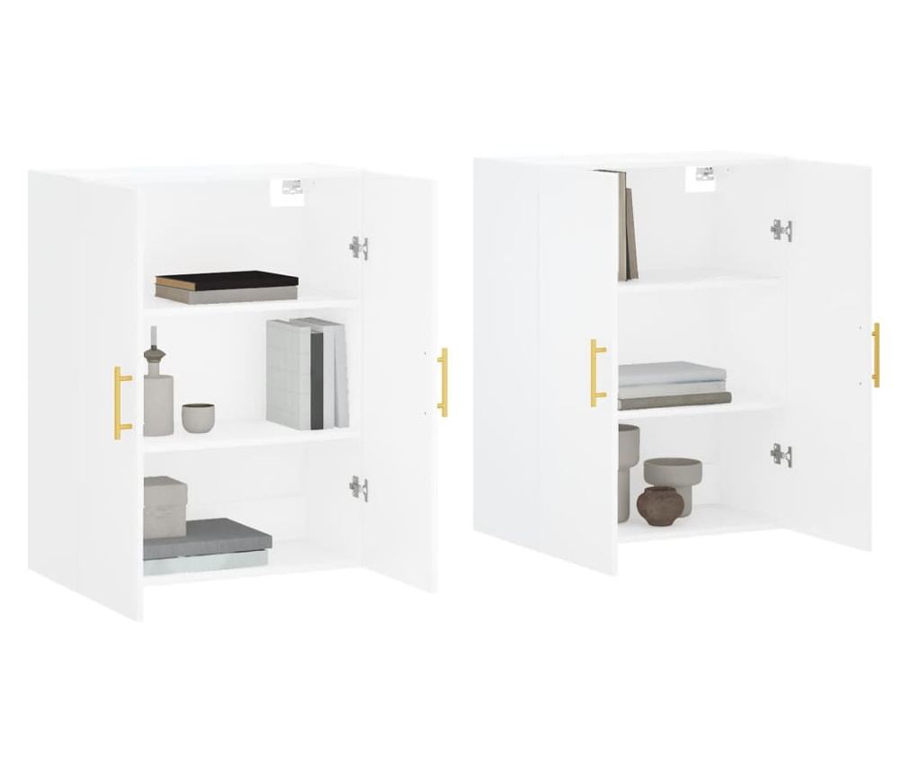 Zidni ormarići, 2 kom, bijeli, 69,5x34x90 cm - 3
