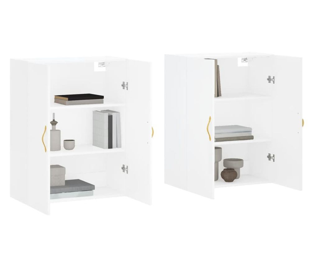 Zidni ormarići, 2 kom, bijeli, 69,5x34x90 cm - 3