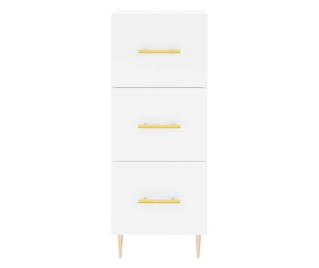 Visoki ormarić, bijeli, 34,5x34x180 cm, konstruirano drvo - 6