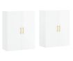 Zidni ormarići, 2 kom, sjajno bijeli, 69,5x34x90 cm thumbnail 2