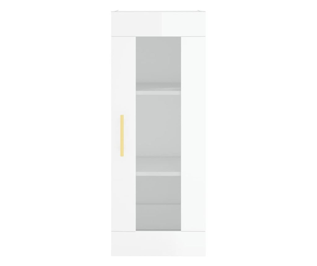 Visoka ormar, bijela visokog sjaja, 34,5x34x180 cm, obrađeno drvo - 8