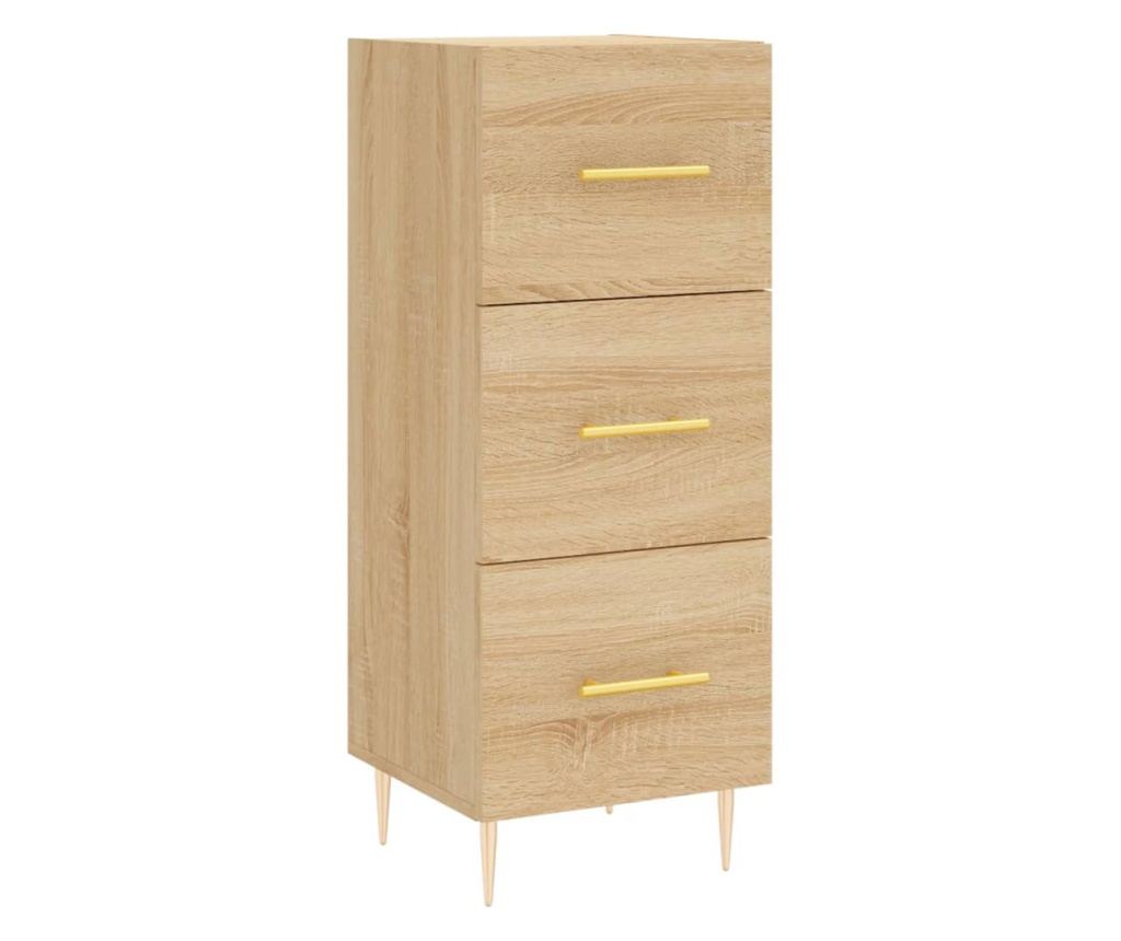 Visoka ormar, hrast sonoma, 34,5x34x180 cm, obrađeno drvo - 5