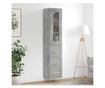 Visoki ormarić, betonsko siva, 34,5x34x180 cm, konstruirano drvo thumbnail 1