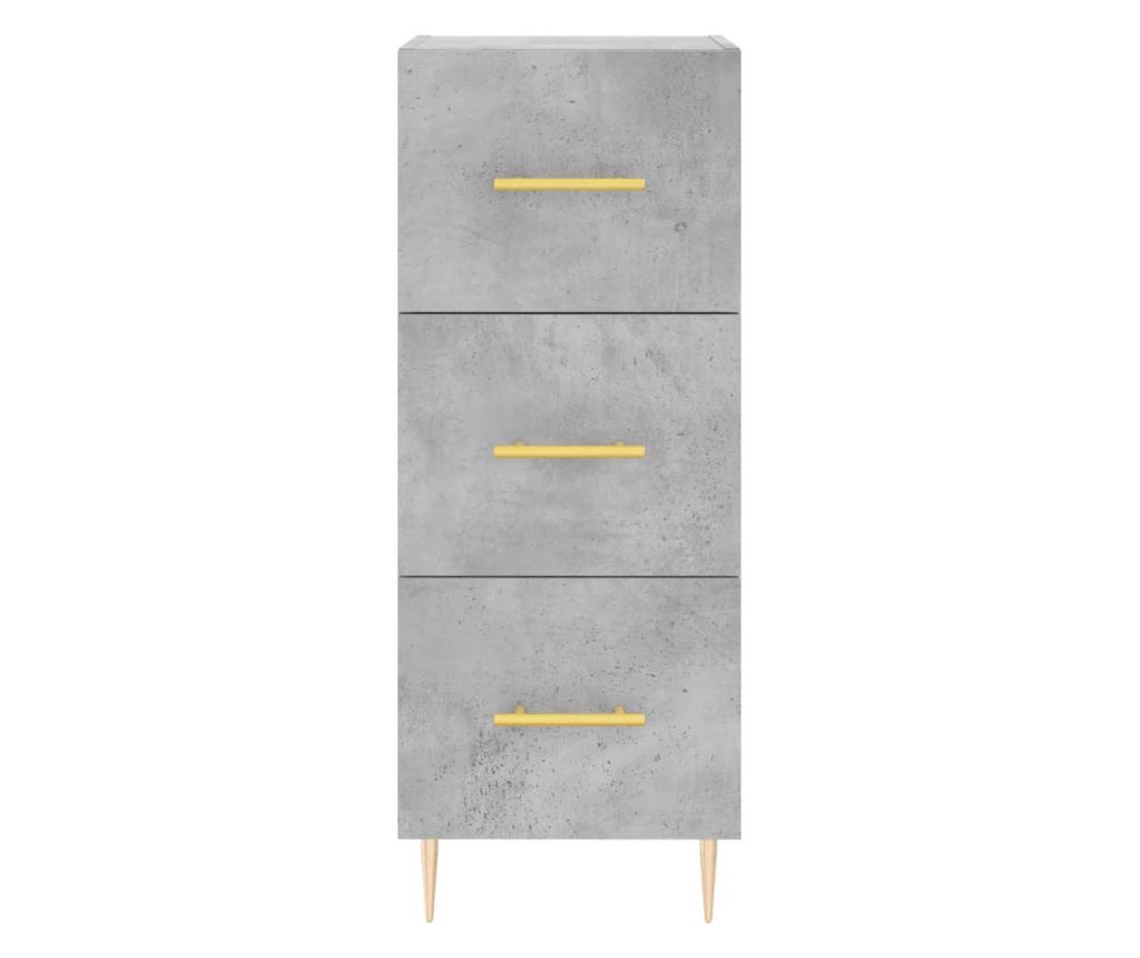 Visoki ormarić, betonsko siva, 34,5x34x180 cm, konstruirano drvo - 6