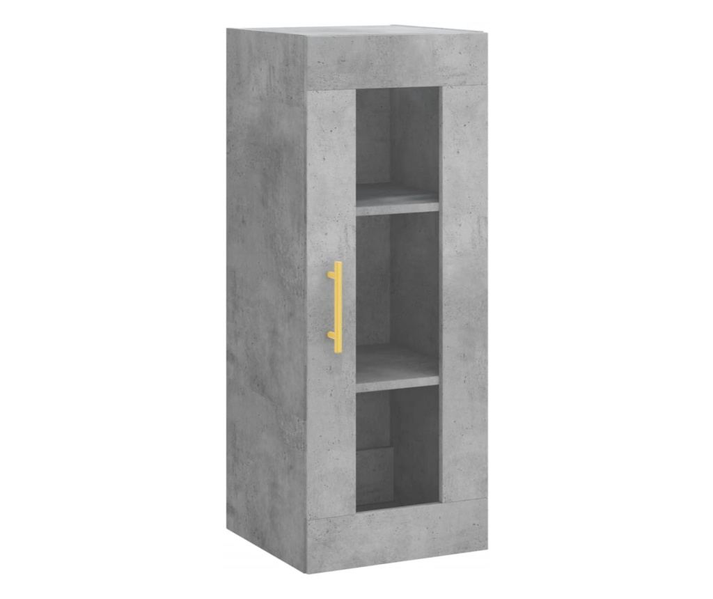 Visoki ormarić, betonsko siva, 34,5x34x180 cm, konstruirano drvo - 7