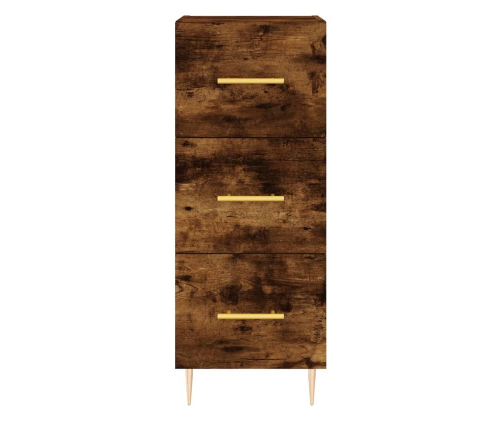 Visoka ormar, dimljeni hrast, 34,5x34x180 cm, obrađeno drvo - 6