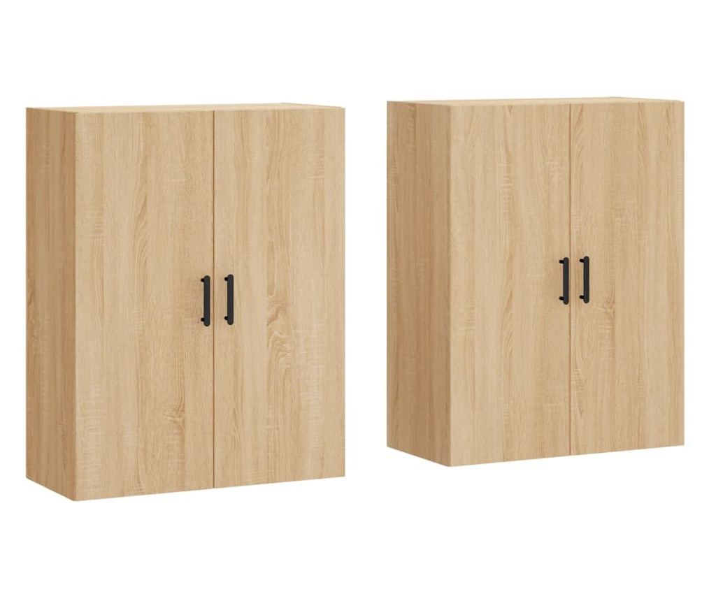 Zidni ormarići, 2 kom, boja hrasta sonoma, 69,5x34x90 cm - 2