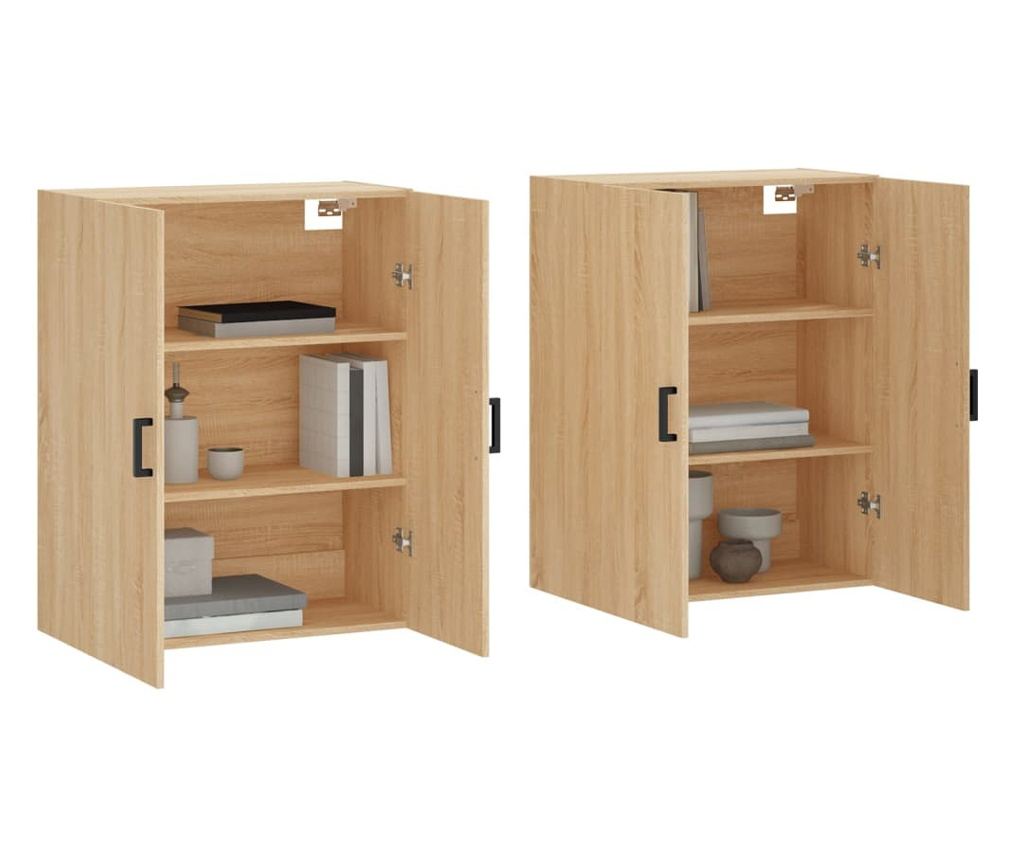 Zidni ormarići, 2 kom, boja hrasta sonoma, 69,5x34x90 cm - 3