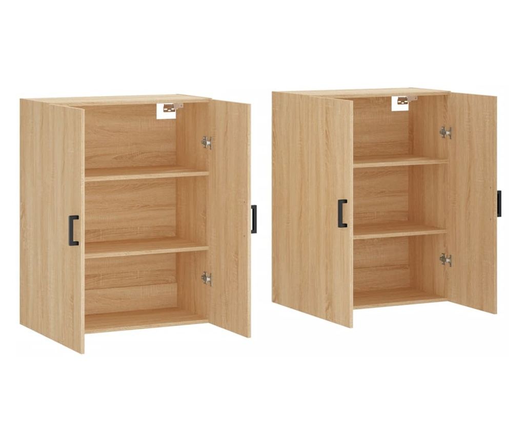 Zidni ormarići, 2 kom, boja hrasta sonoma, 69,5x34x90 cm - 4