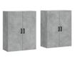 Zidni ormarić, 2 kom, boja betona, 69,5x34x90 cm thumbnail 2