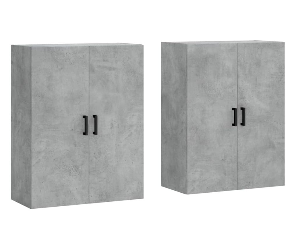 Zidni ormarić, 2 kom, boja betona, 69,5x34x90 cm - 2