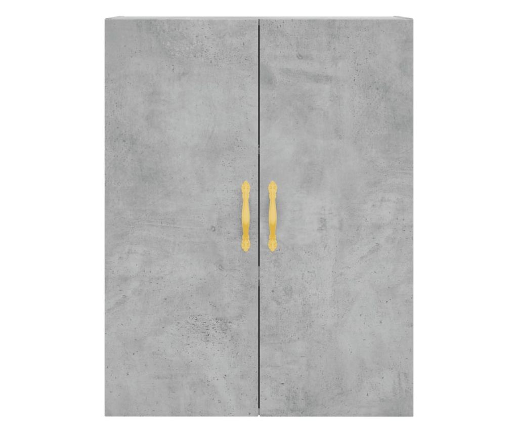 Ormar za montažu na zid, 2 kom, siva beton, 69,5x34x90 cm - 6