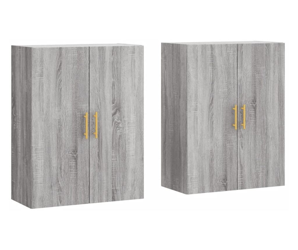 Zidni ormarići, 2 kom, boja hrasta Sonoma, 69,5x34x90 cm - 2