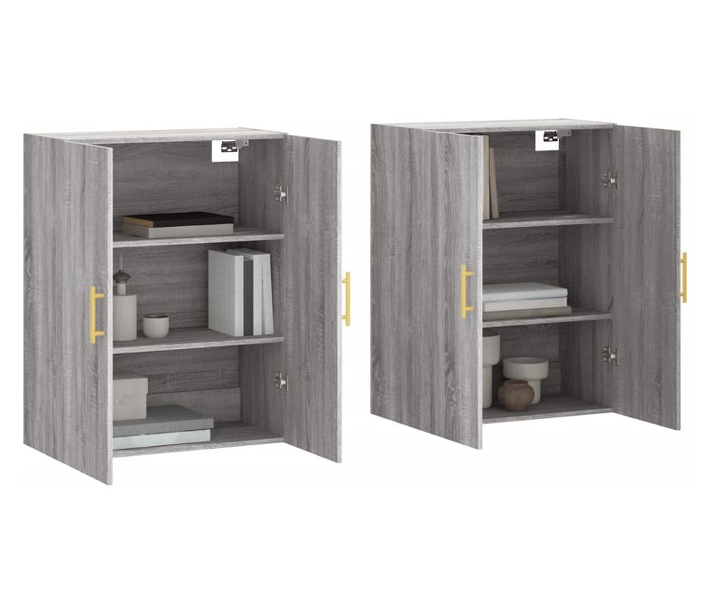 Zidni ormarići, 2 kom, boja hrasta Sonoma, 69,5x34x90 cm - 3