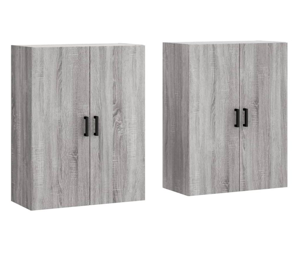 Zidni ormarići, 2 kom, boja hrasta sonoma, 69,5x34x90 cm - 2
