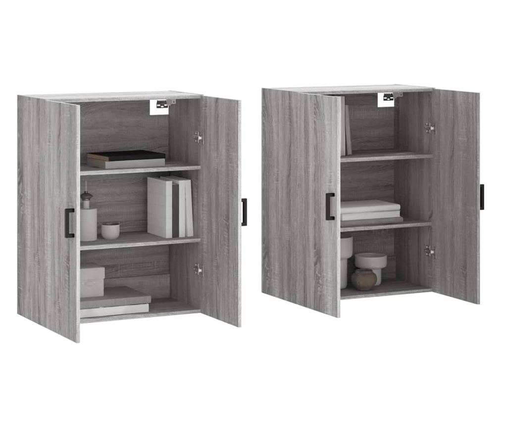 Zidni ormarići, 2 kom, boja hrasta sonoma, 69,5x34x90 cm - 3