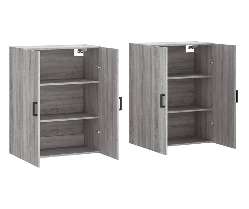 Zidni ormarići, 2 kom, boja hrasta sonoma, 69,5x34x90 cm - 4