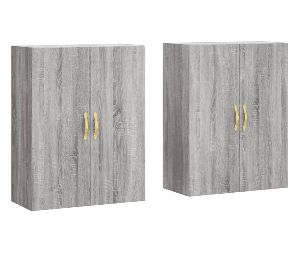 Zidni ormarići, 2 kom, boja hrasta sonoma, 69,5x34x90 cm - 2