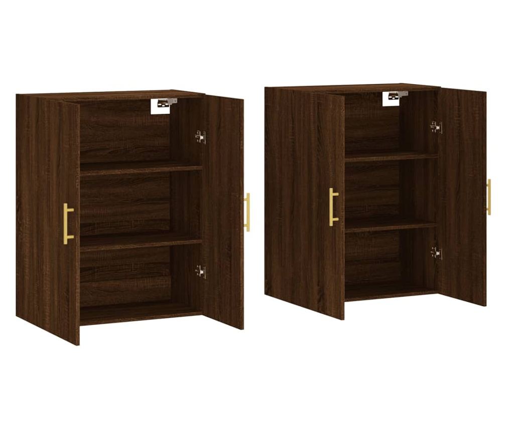 Zidni ormarići, 2 kom, smeđi hrast, 69,5x34x90 cm - 3