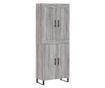 Visoki ormarić, sonoma siva, 69,5x34x180 cm, kompozitno drvo thumbnail 2