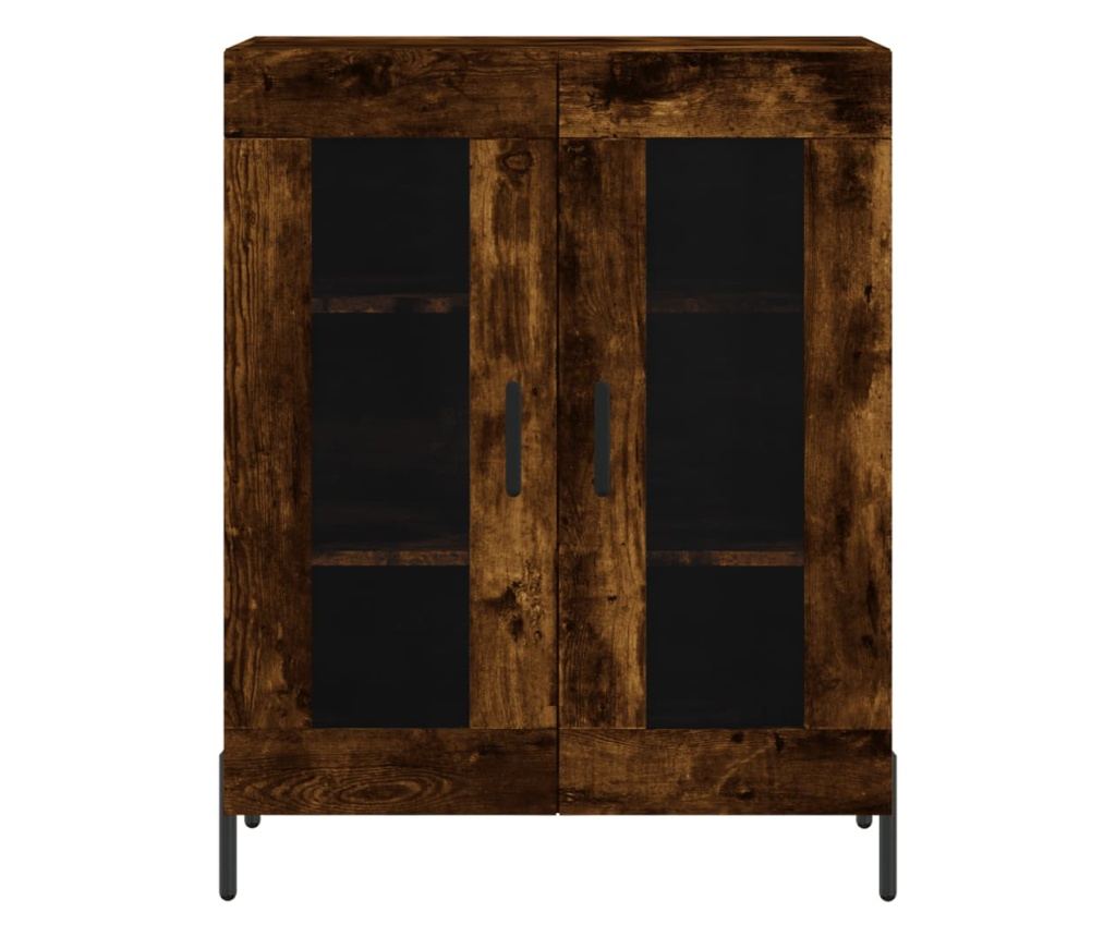 Visoka ormar, dimljeni hrast, 69,5x34x180, kompozitno drvo - 8