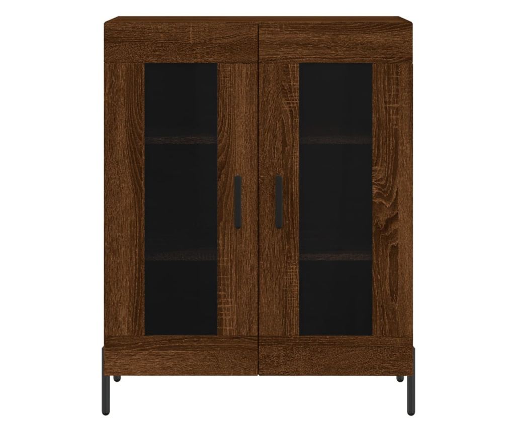 Visoka ormar, smeđi hrast, 69,5x34x180 cm, kompozitno drvo - 8