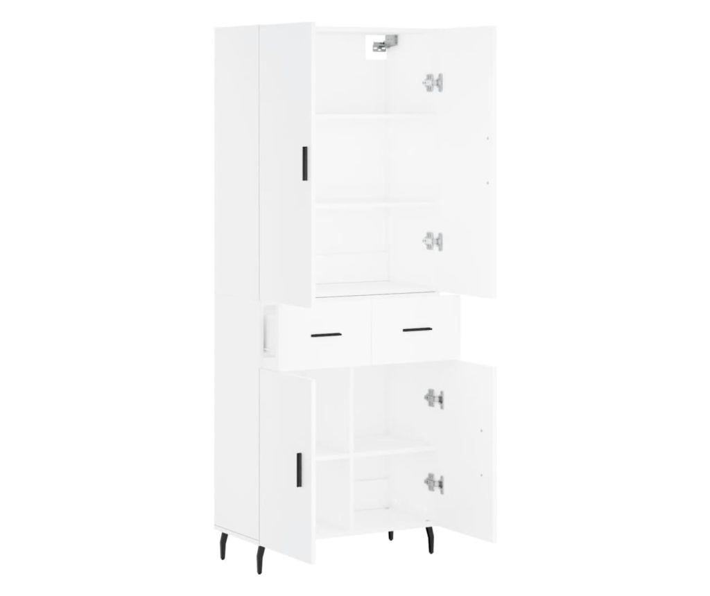 Visoki ormar, bijela, 69,5x34x180 cm, kompozitno drvo - 4