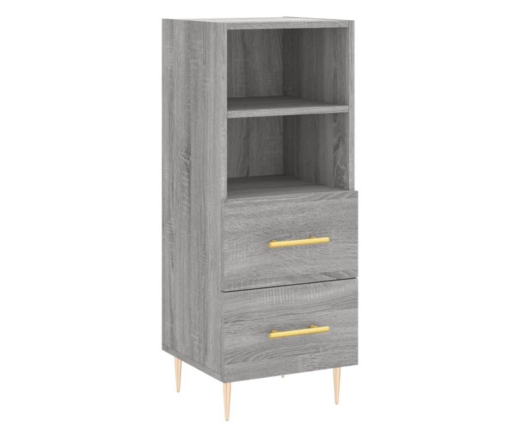 Visoki ormarić, sonoma siva, 34,5x34x180 cm, konstruirano drvo - 5