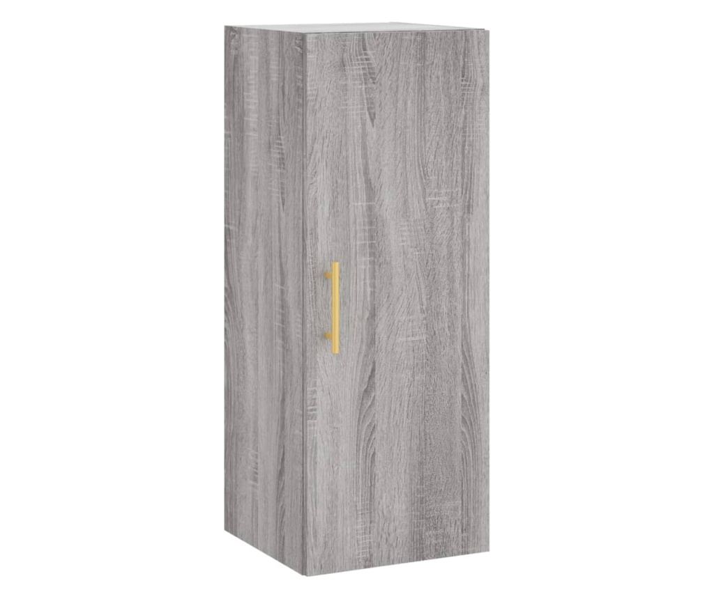 Visoki ormarić, sonoma siva, 34,5x34x180 cm, konstruirano drvo - 7