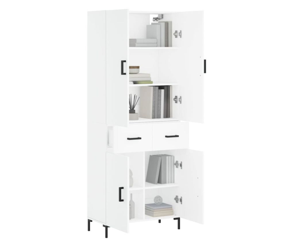 Visoki ormar, bijela, 69,5x34x180 cm, kompozitno drvo - 3