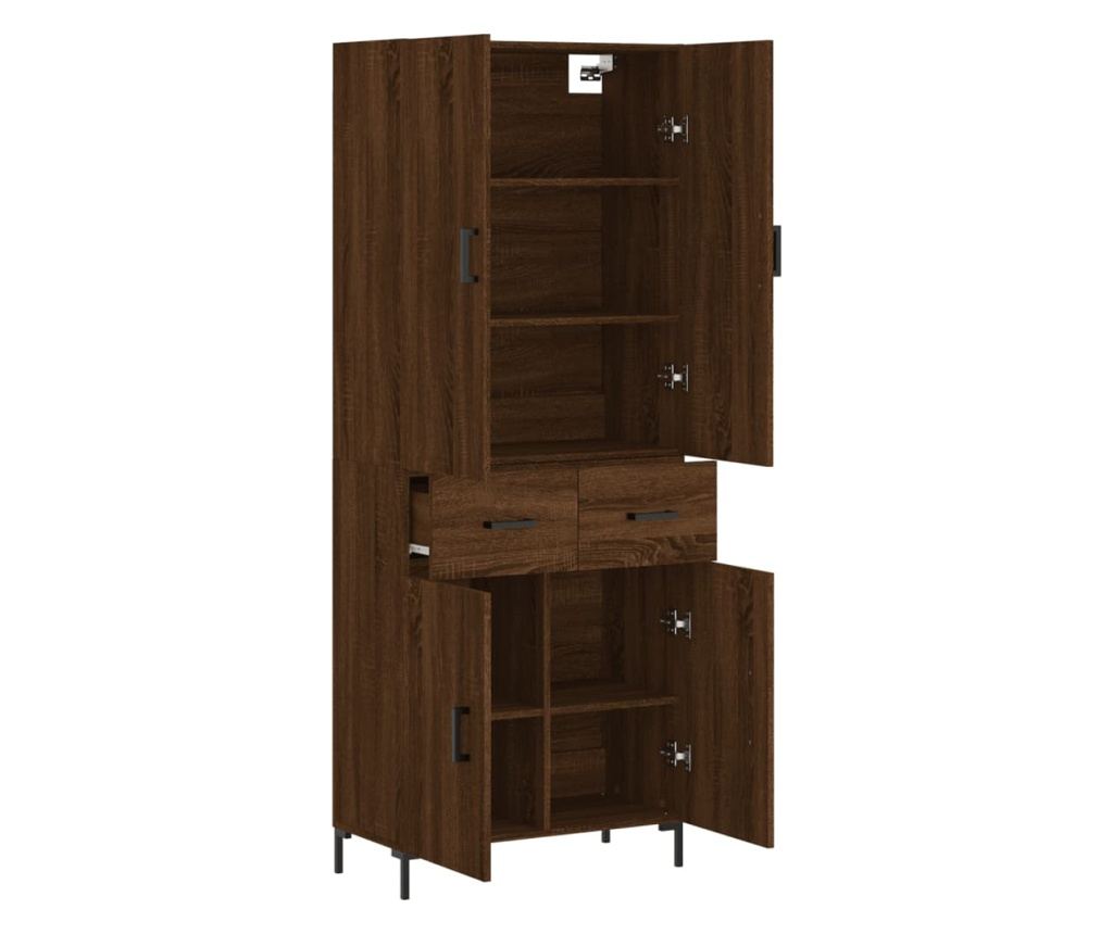 Visoka ormar, smeđi hrast, 69,5x34x180 cm, kompozitno drvo - 4