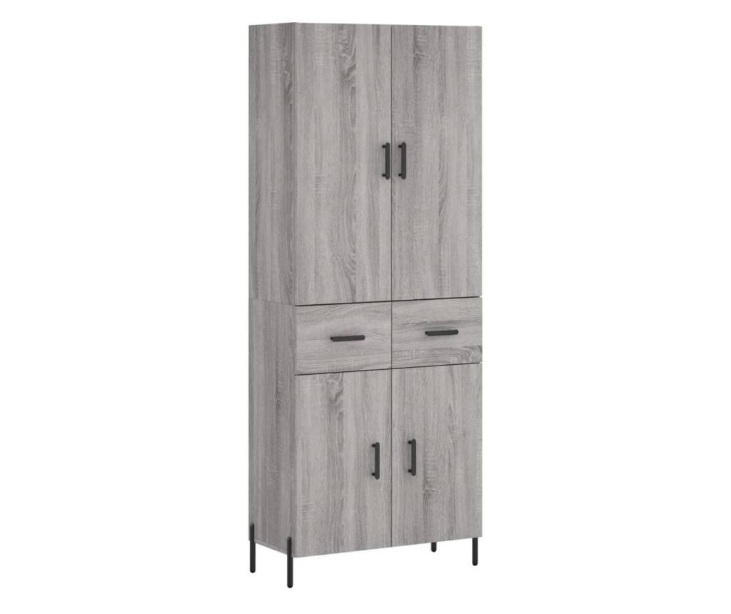 Visoki ormar, Sonoma siva, 69,5x34x180 cm, konstruirano drvo - 2