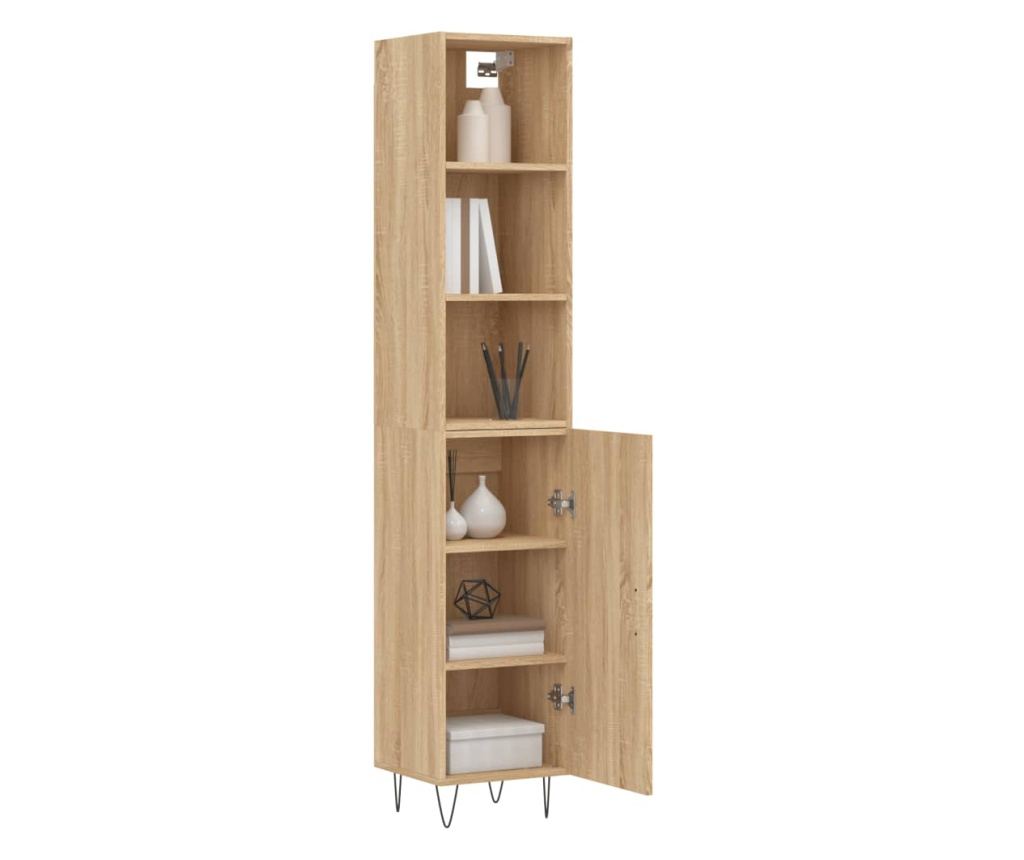 Visoka ormar, hrast sonoma, 34,5x34x180 cm, obrađeno drvo - 3