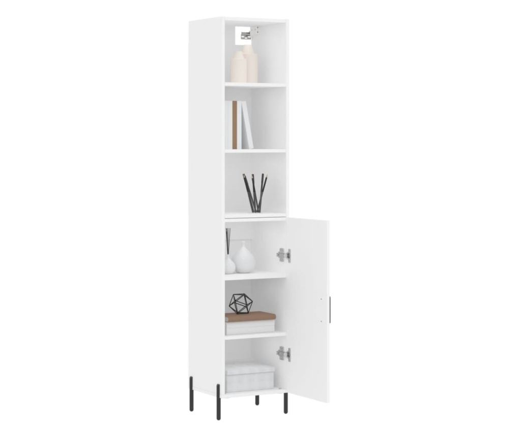 Visoka ormar, bijela, 34,5x34x180 cm, obrađeno drvo - 3