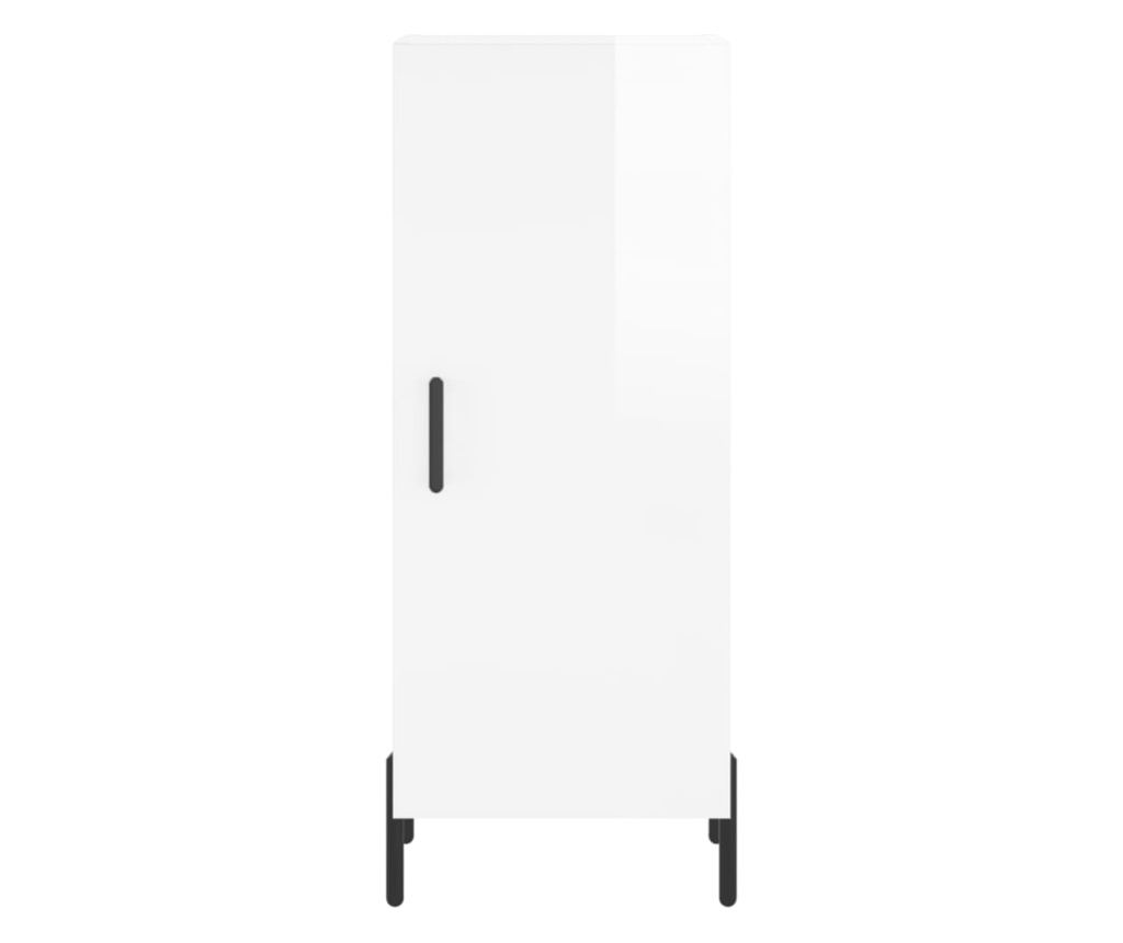 Visoka ormar, bijela visokog sjaja, 34,5x34x180 cm, obrađeno drvo - 8