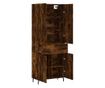 Visoki ormar, dimljeni hrast, 69,5x34x180 cm, kompozitno drvo thumbnail 4