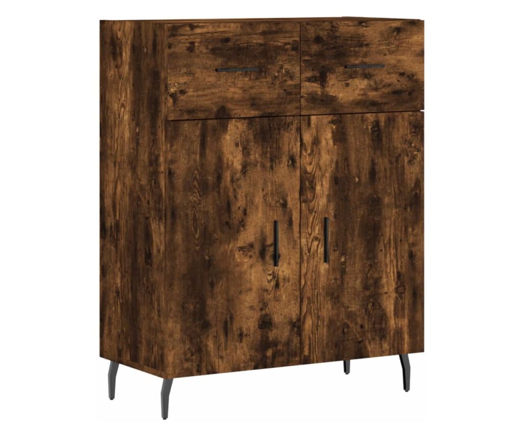 Visoki ormar, dimljeni hrast, 69,5x34x180 cm, kompozitno drvo - 7