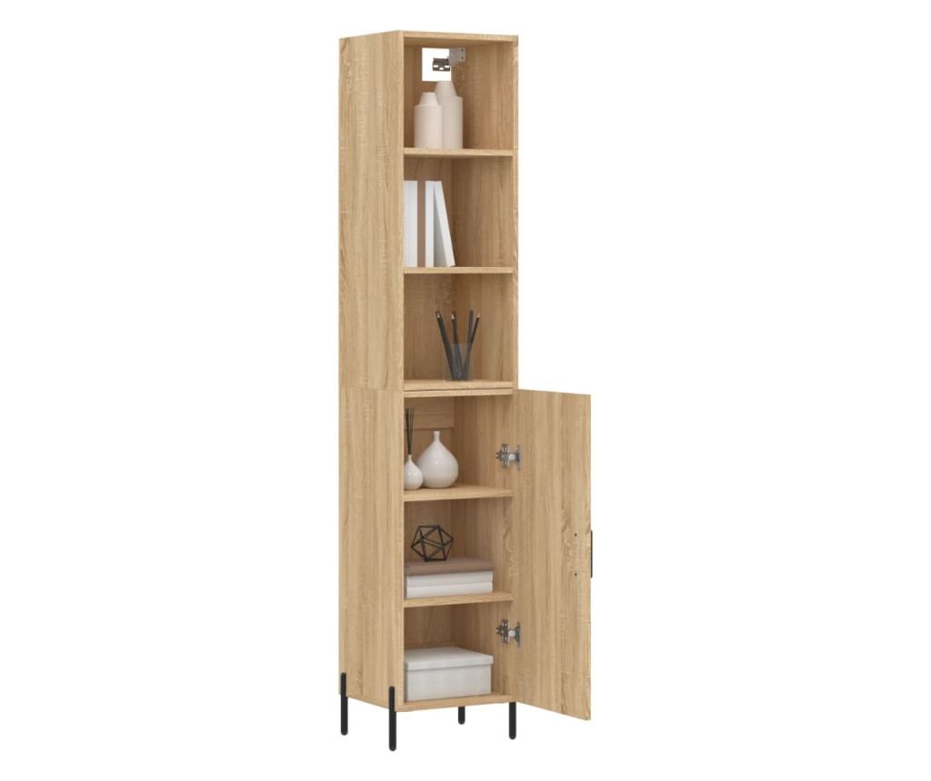 Visoka ormar, hrast sonoma, 34,5x34x180 cm, obrađeno drvo - 3