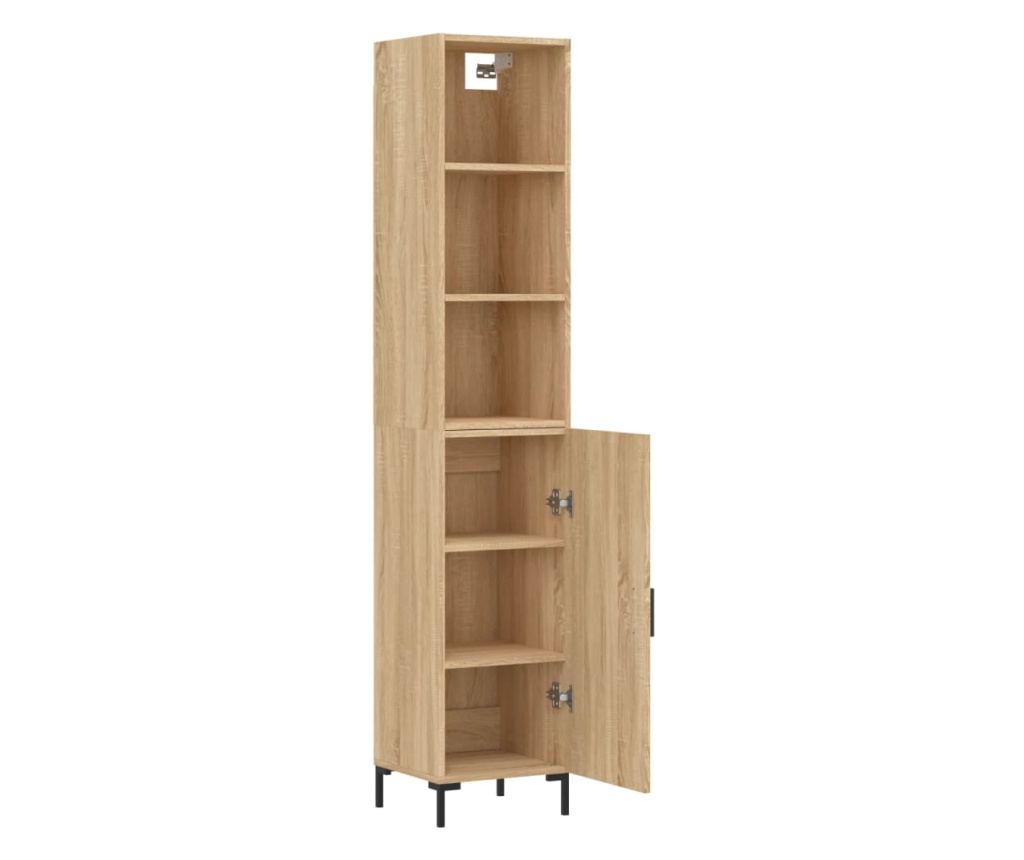 Visoka ormar, hrast sonoma, 34,5x34x180 cm, obrađeno drvo - 4