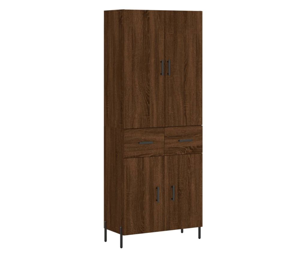 Visoka ormar, smeđi hrast, 69,5x34x180 cm, kompozitno drvo - 2