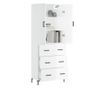 Visoka ormar, bijela visokog sjaja, 69,5x34x180 cm, kompozitno drvo thumbnail 3