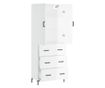 Visoka ormar, bijela visokog sjaja, 69,5x34x180 cm, kompozitno drvo thumbnail 4