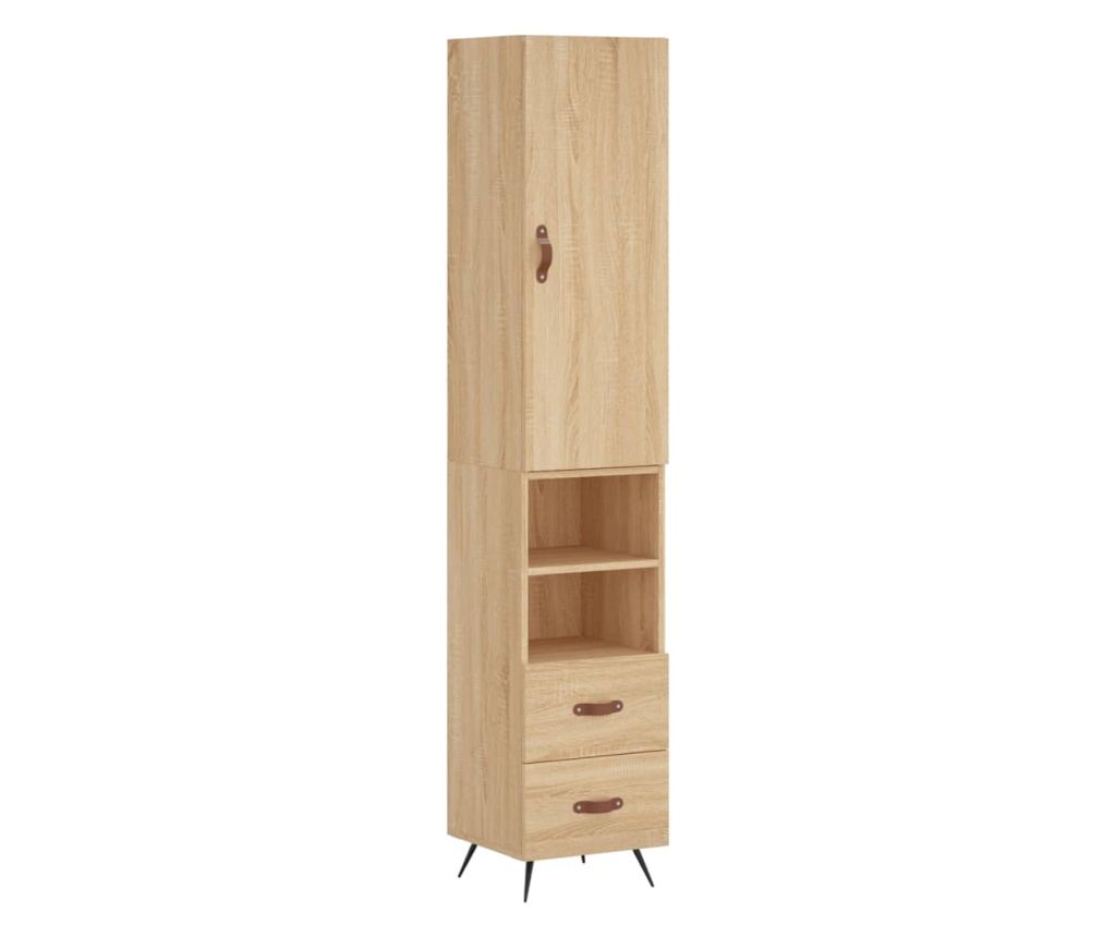 Visoka ormar, hrast sonoma, 34,5x34x180 cm, obrađeno drvo - 2