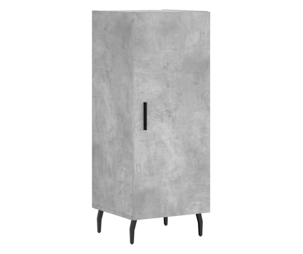 Visoka ormar, siva beton, 34,5x34x180 cm, obrađeno drvo - 7