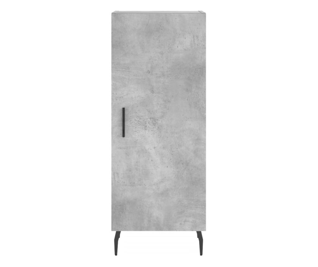 Visoka ormar, siva beton, 34,5x34x180 cm, obrađeno drvo - 8