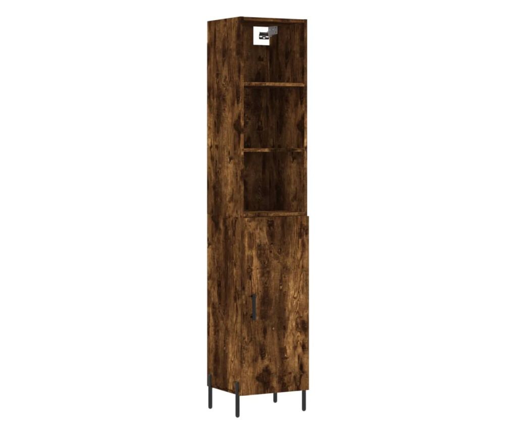 Visoka ormar, dimljeni hrast, 34,5x34x180 cm, obrađeno drvo - 2