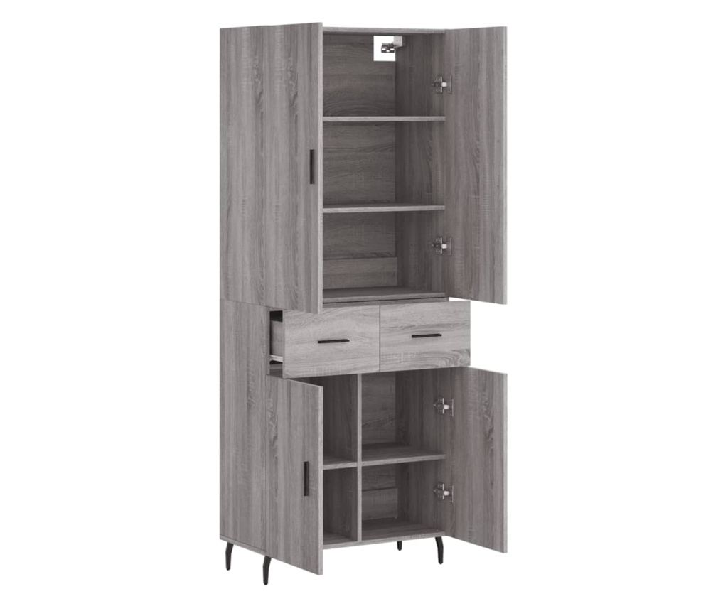 Visoki ormar, Sonoma hrast, 69,5x34x180 cm, kompozitno drvo - 4