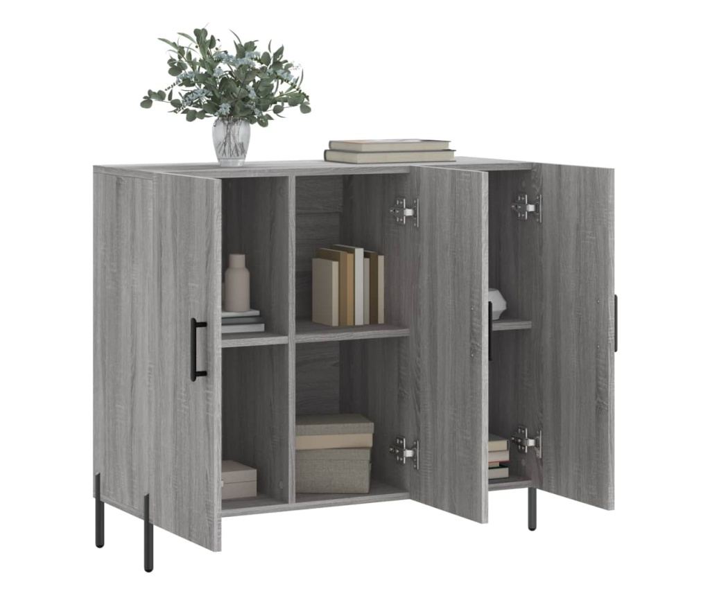 Ormarić, Sonoma siva, 90x34x80 cm, konstruirano drvo - 4