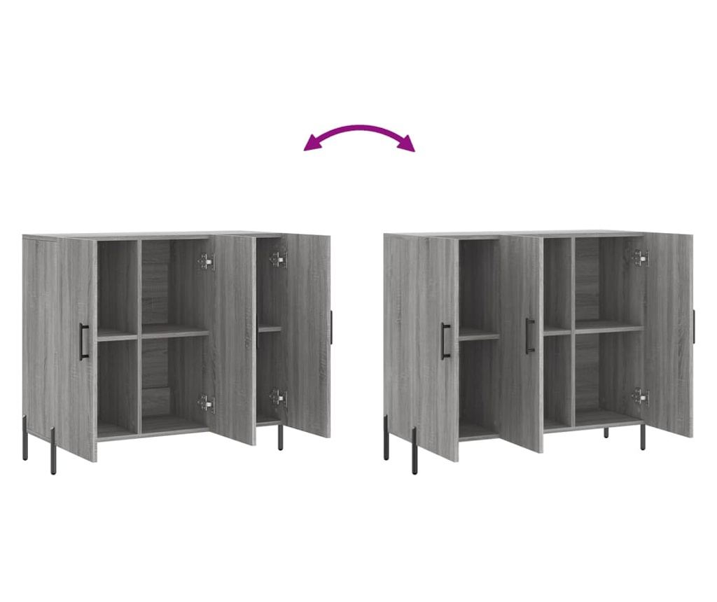 Ormarić, Sonoma siva, 90x34x80 cm, konstruirano drvo - 9