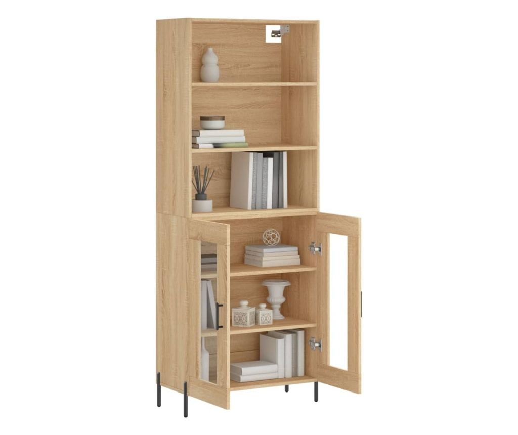 Visoka ormar, hrast sonoma, 69,5x34x180 cm, kompozitno drvo - 3